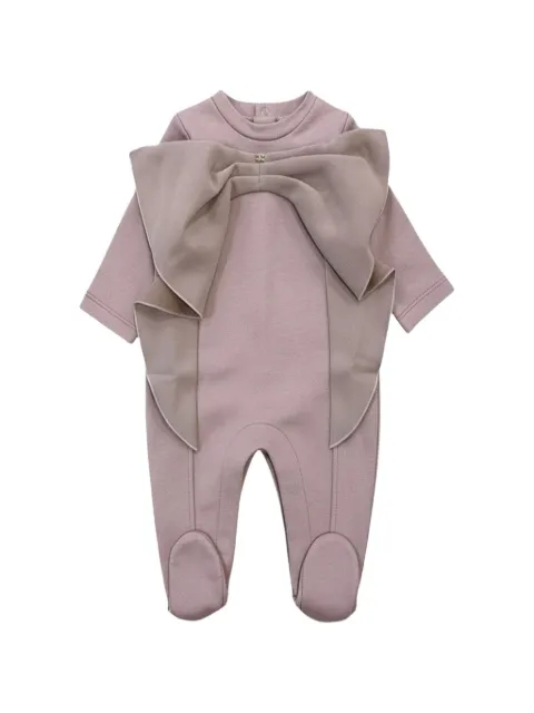 Elisabetta Franchi Kids bow-detail footed sleepsuit