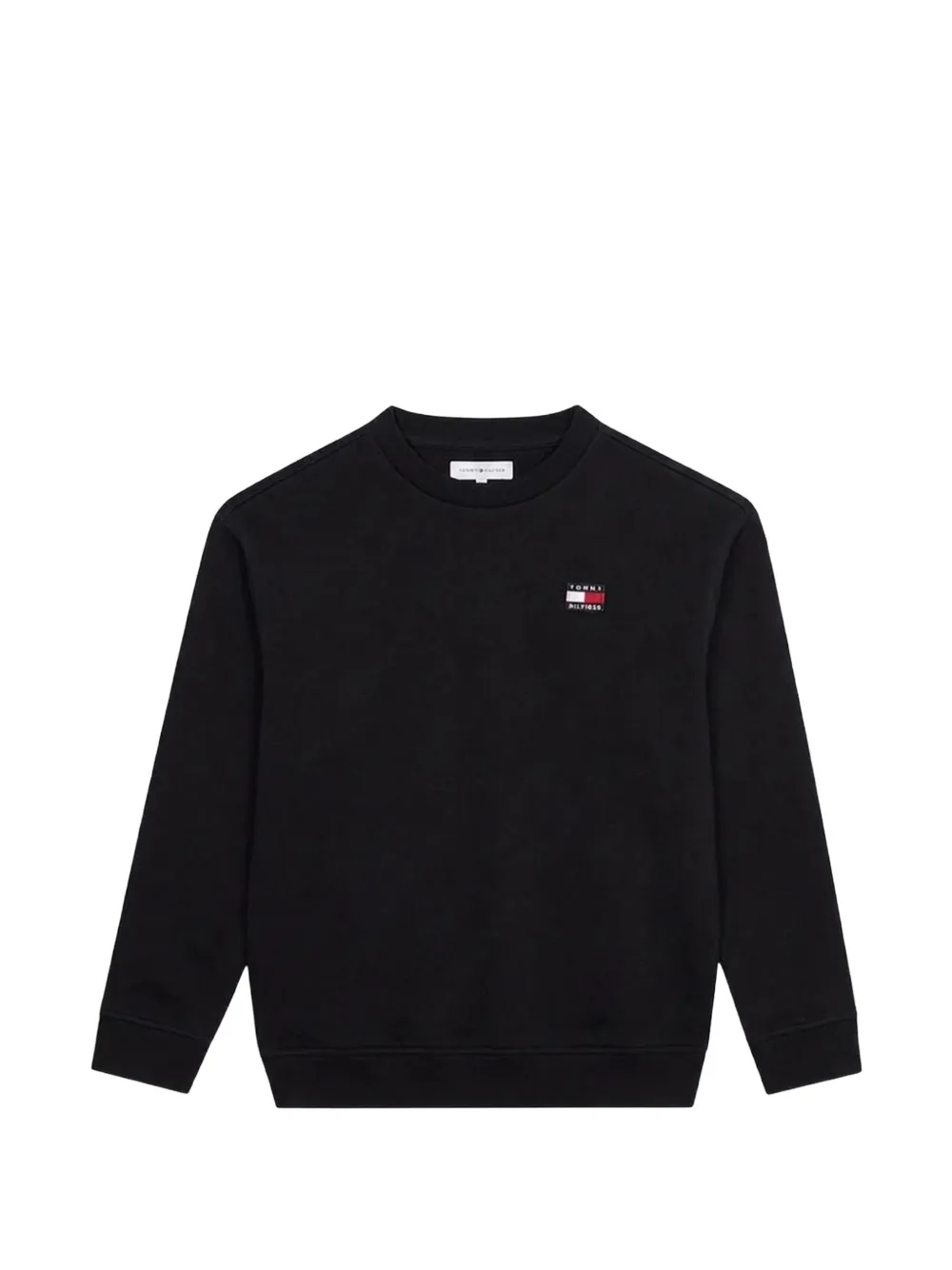 Tommy Hilfiger Junior Felpa Badge girocollo - Nero