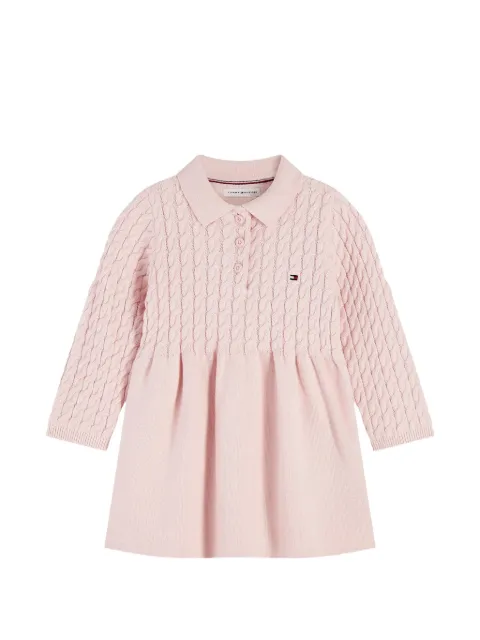 Tommy Hilfiger Junior cable-knit polo-collar dress