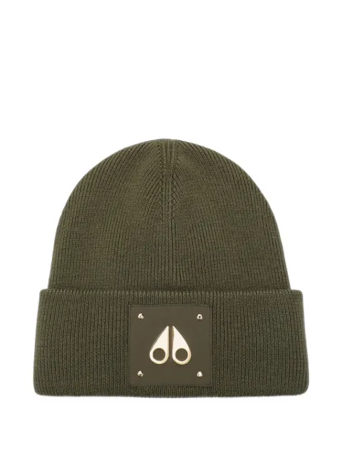 Moose Knuckles Gold Series Icon-logo beanie hat