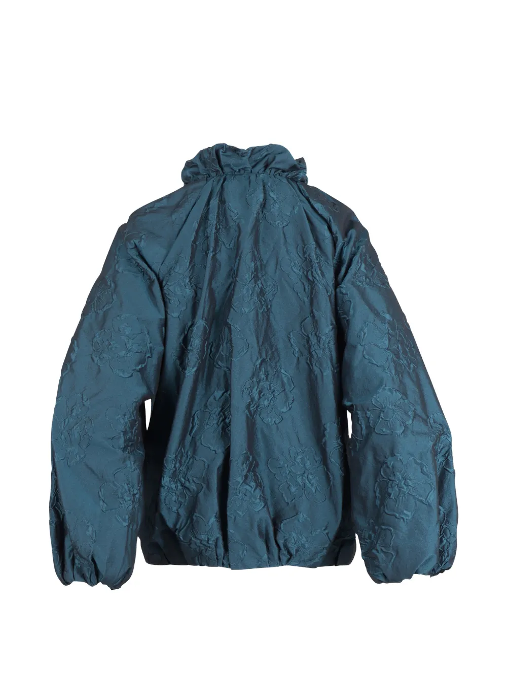 Ulla Johnson Roux floral-cloqué ruffled jacket Blauw