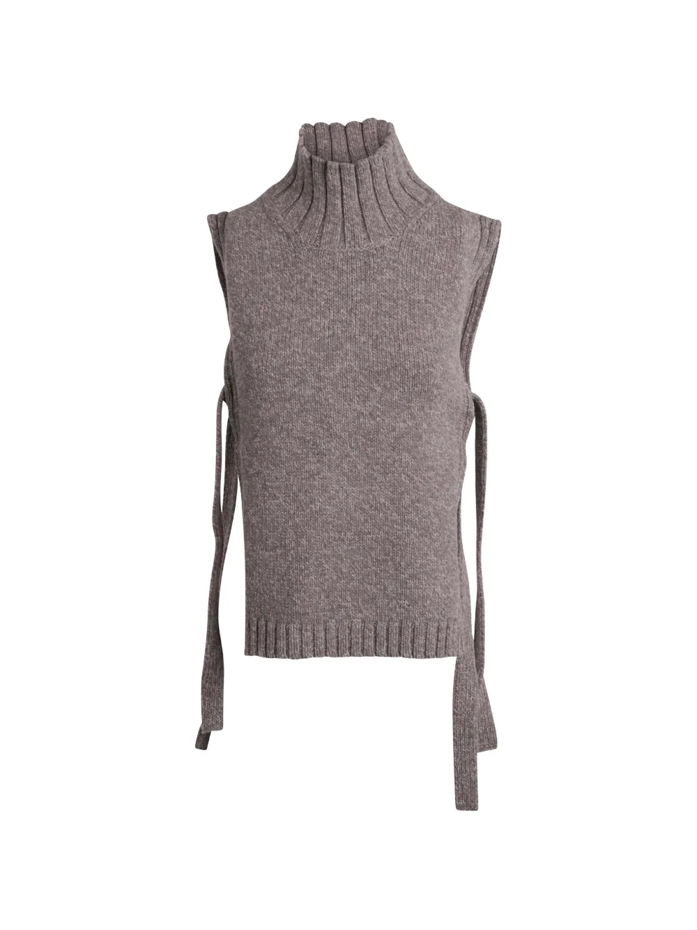 Soeur high-neck side-tie sweater - Toni neutri