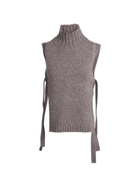 Soeur suéter con cuello alto y lazo lateral