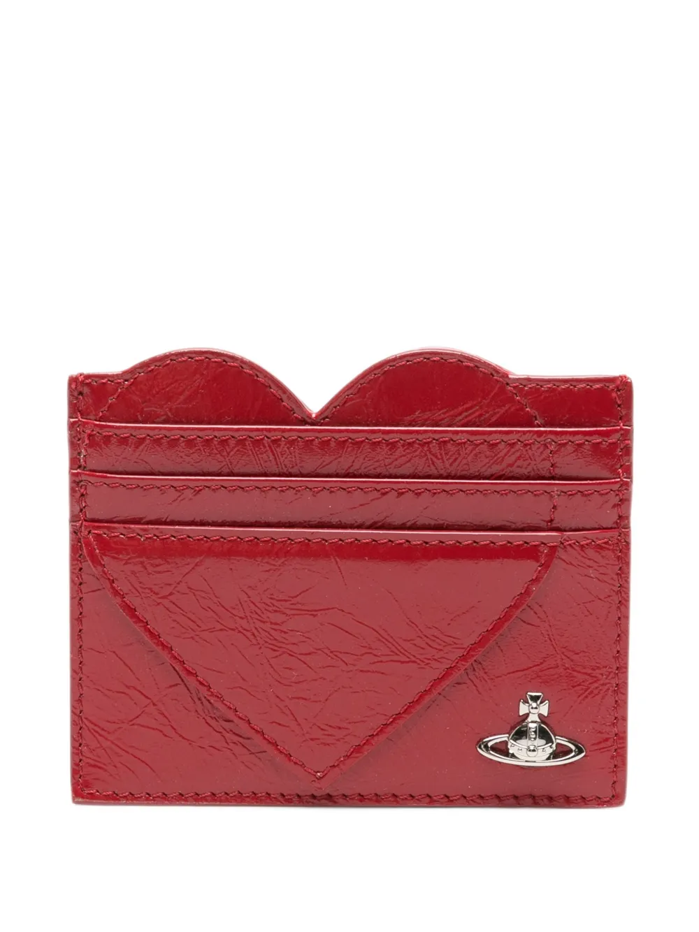 Vivienne Westwood heart-shaped Orb card holder - Rosso