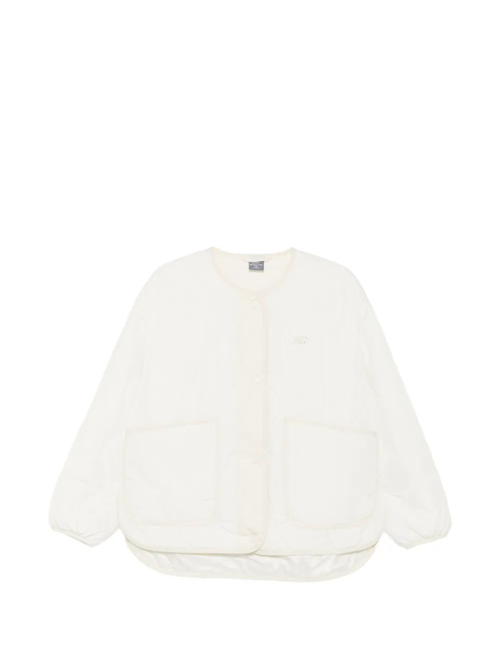 New Balance quilted logo-embroidered jacket - Bianco