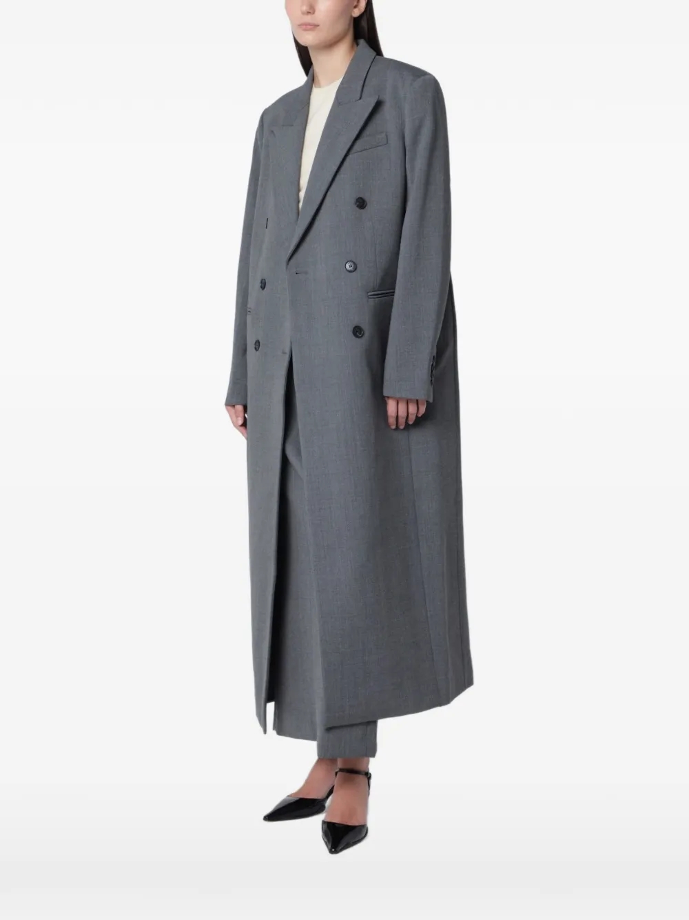 Almada Label Margot double-breasted coat - Grey