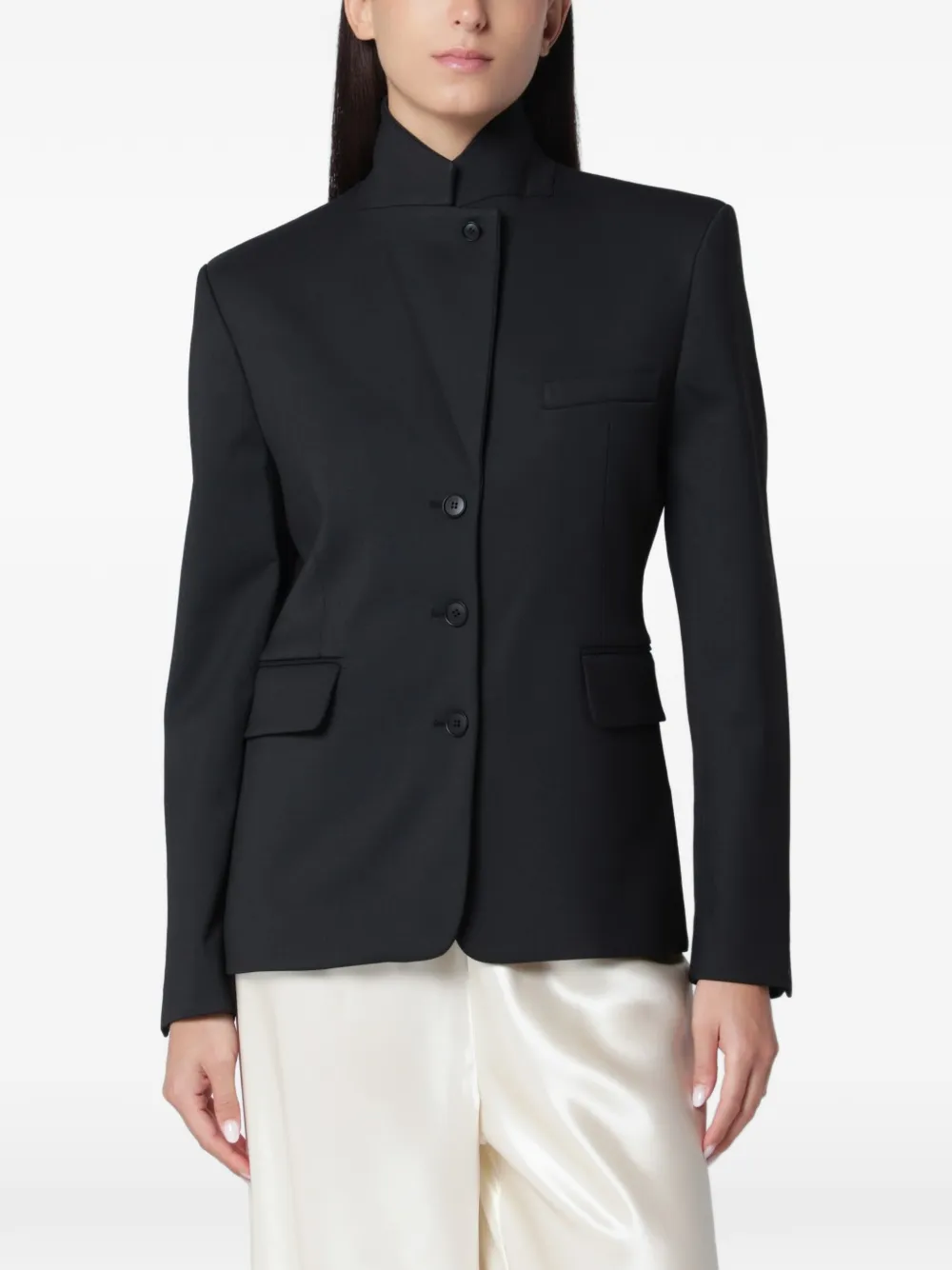 Almada Label Cillian high-neck blazer - Black
