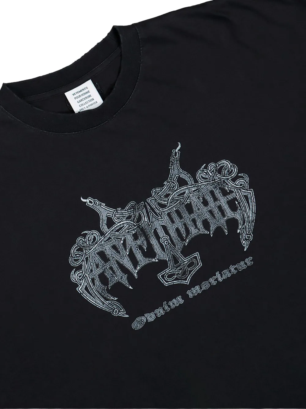 VETEMENTS Antihate graphic-print T-shirt Zwart