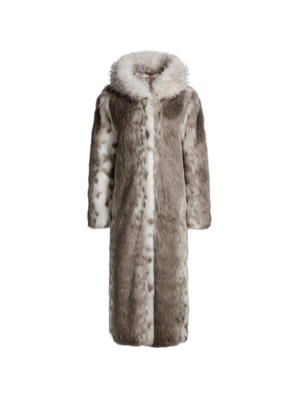 ducie Cappotto Dina in pelliccia sintetica con cappuccio - Grigio
