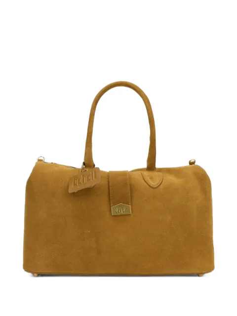 SCHELL  Doctor logo-plaque suede tote bag