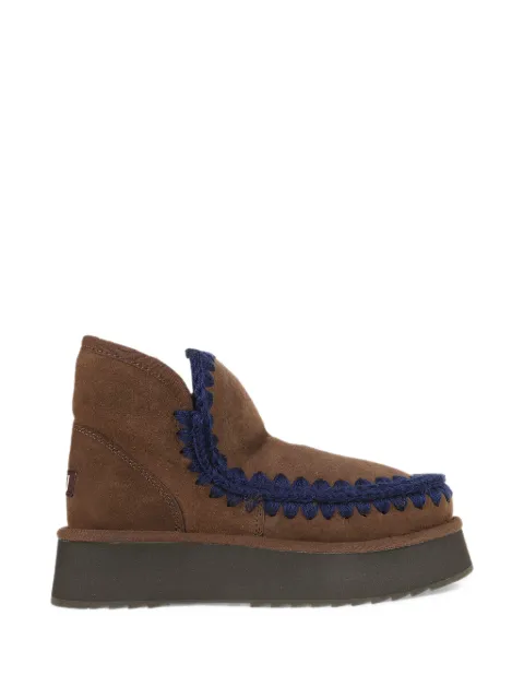 Mou mini Eskimo crochet-trim platform ankle boots