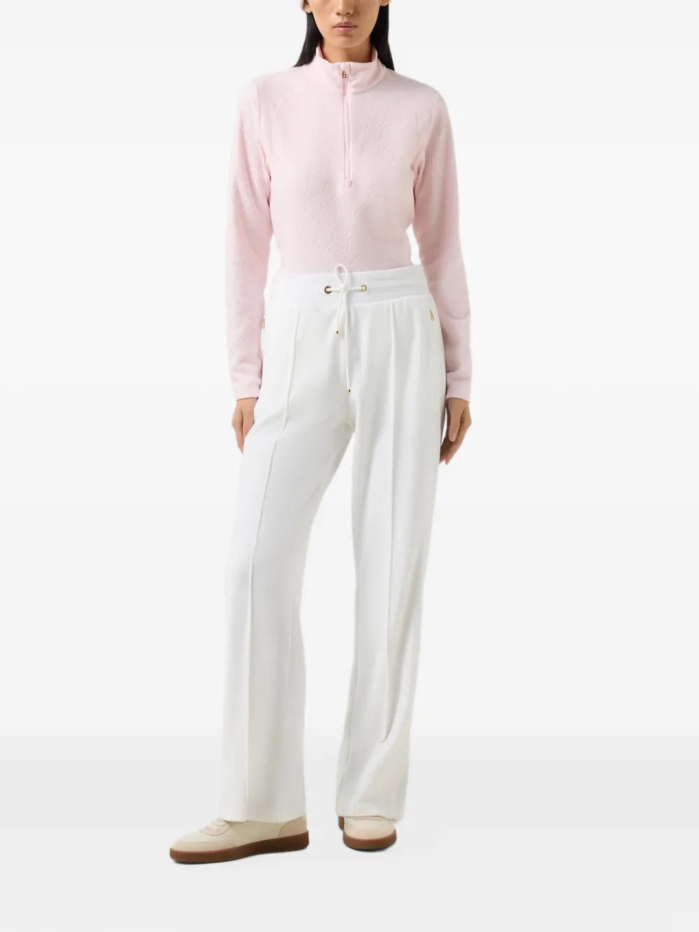 BOGNER Medita logo-embossed performance sweatshirt Roze