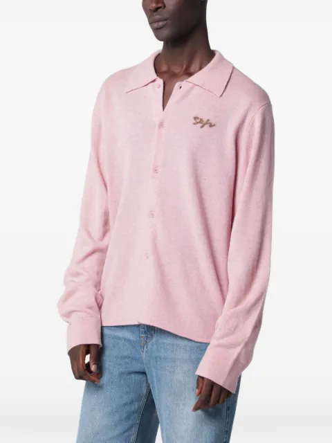 Séfr logo-embroidered cardigan