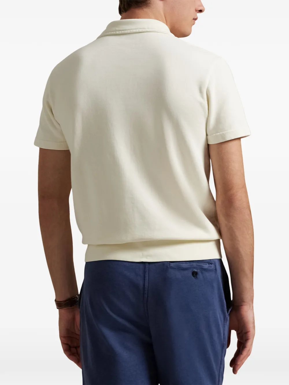 Polo Ralph Lauren logo-embroidered short-sleeve polo shirt Beige