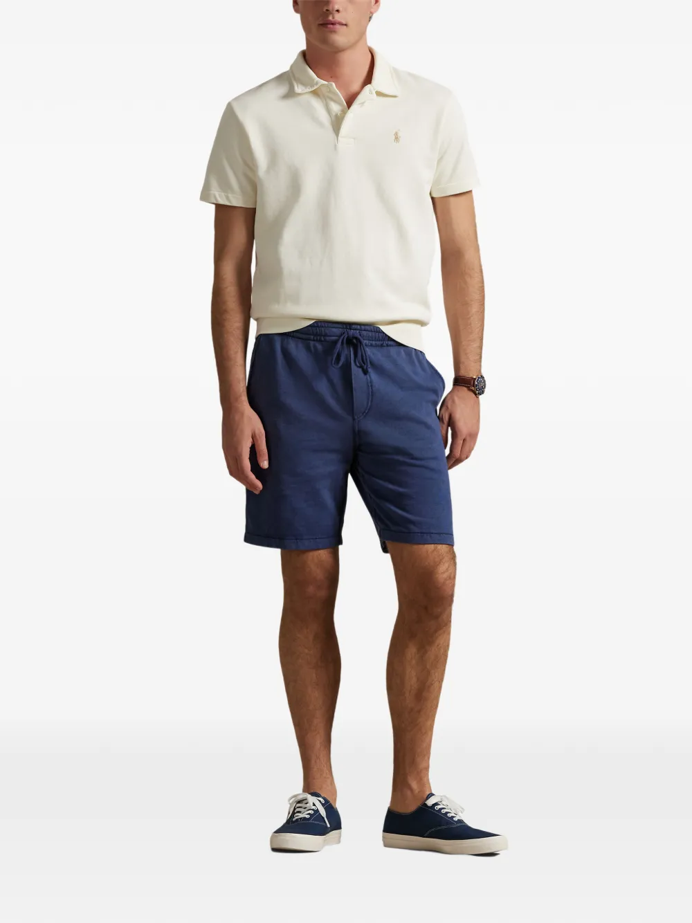 Polo Ralph Lauren logo-embroidered short-sleeve polo shirt Beige