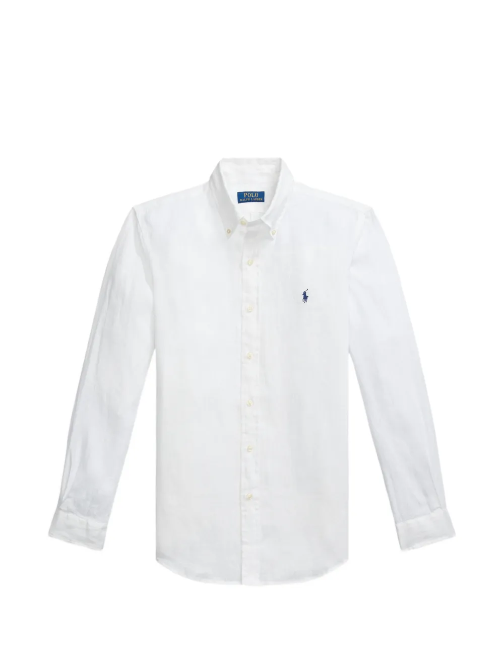 Polo Ralph Lauren button-down collar logo-embroidered shirt Wit