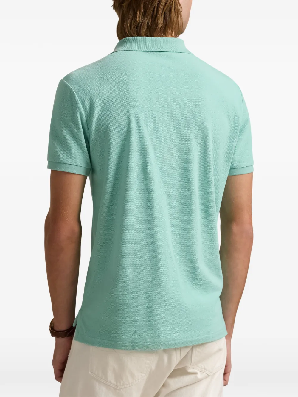 Polo Ralph Lauren logo-embroidered piqué polo shirt Groen
