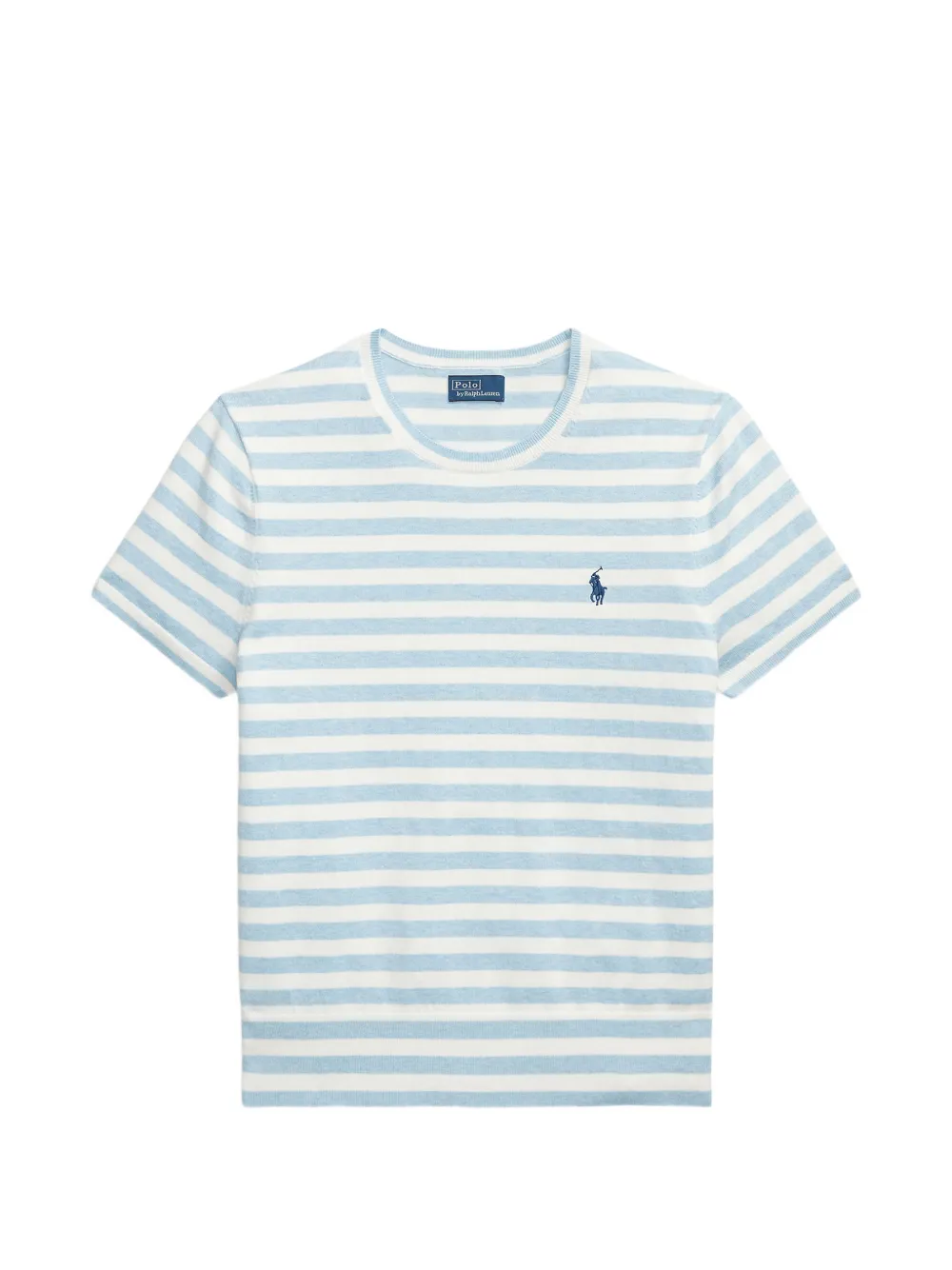 Polo Ralph Lauren striped short-sleeve sweater Blauw