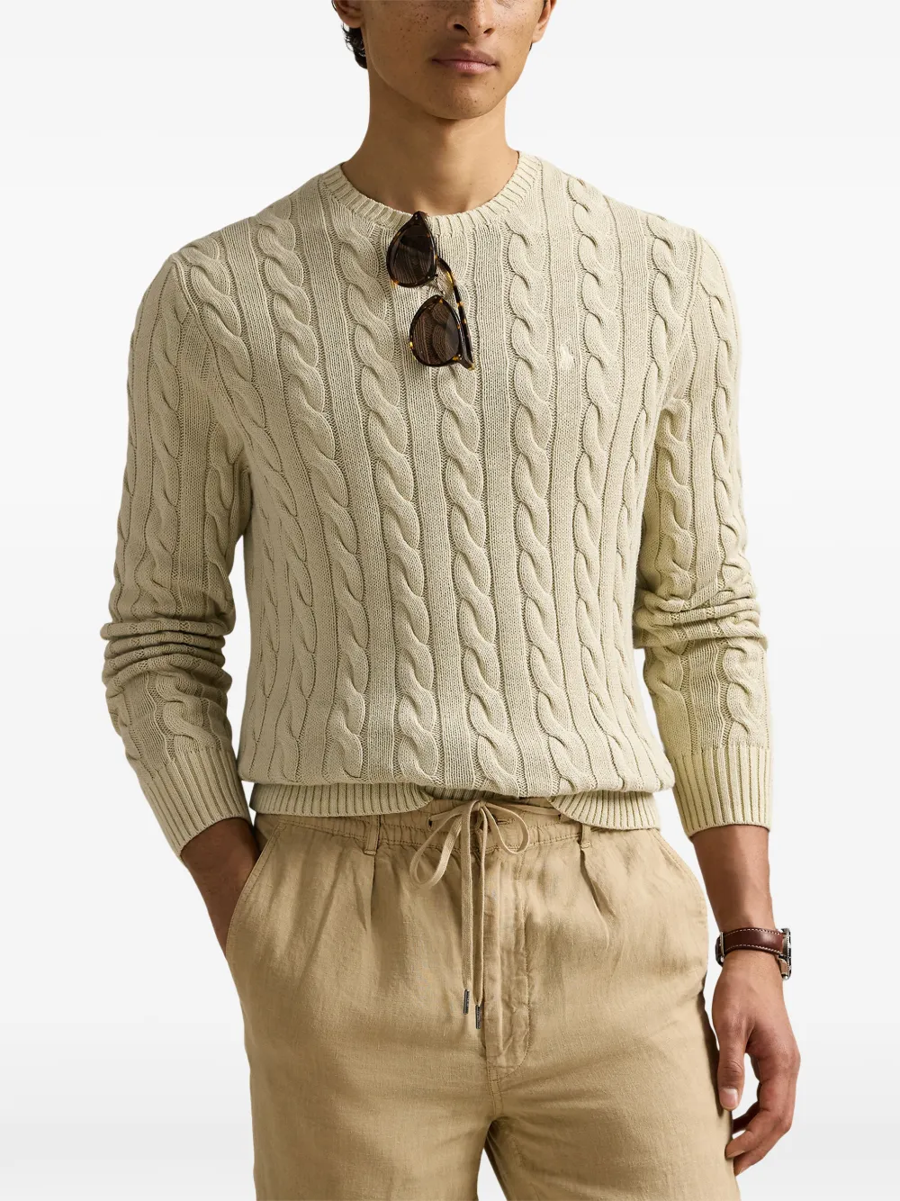 Polo Ralph Lauren cable-knit sweater Beige