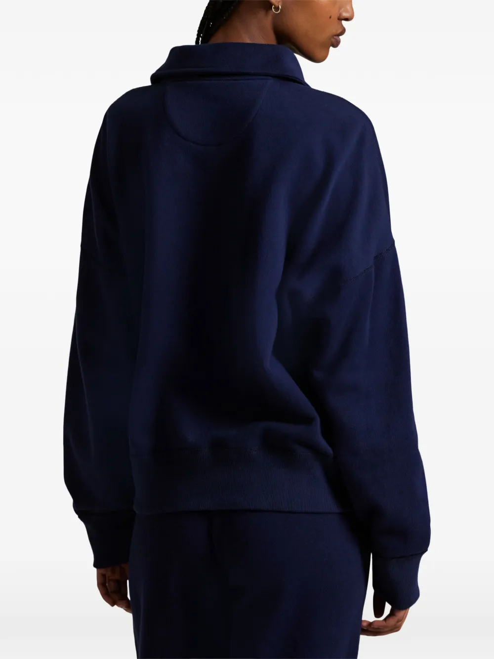 Polo Ralph Lauren quarter-zip logo-embroidered sweatshirt Blauw