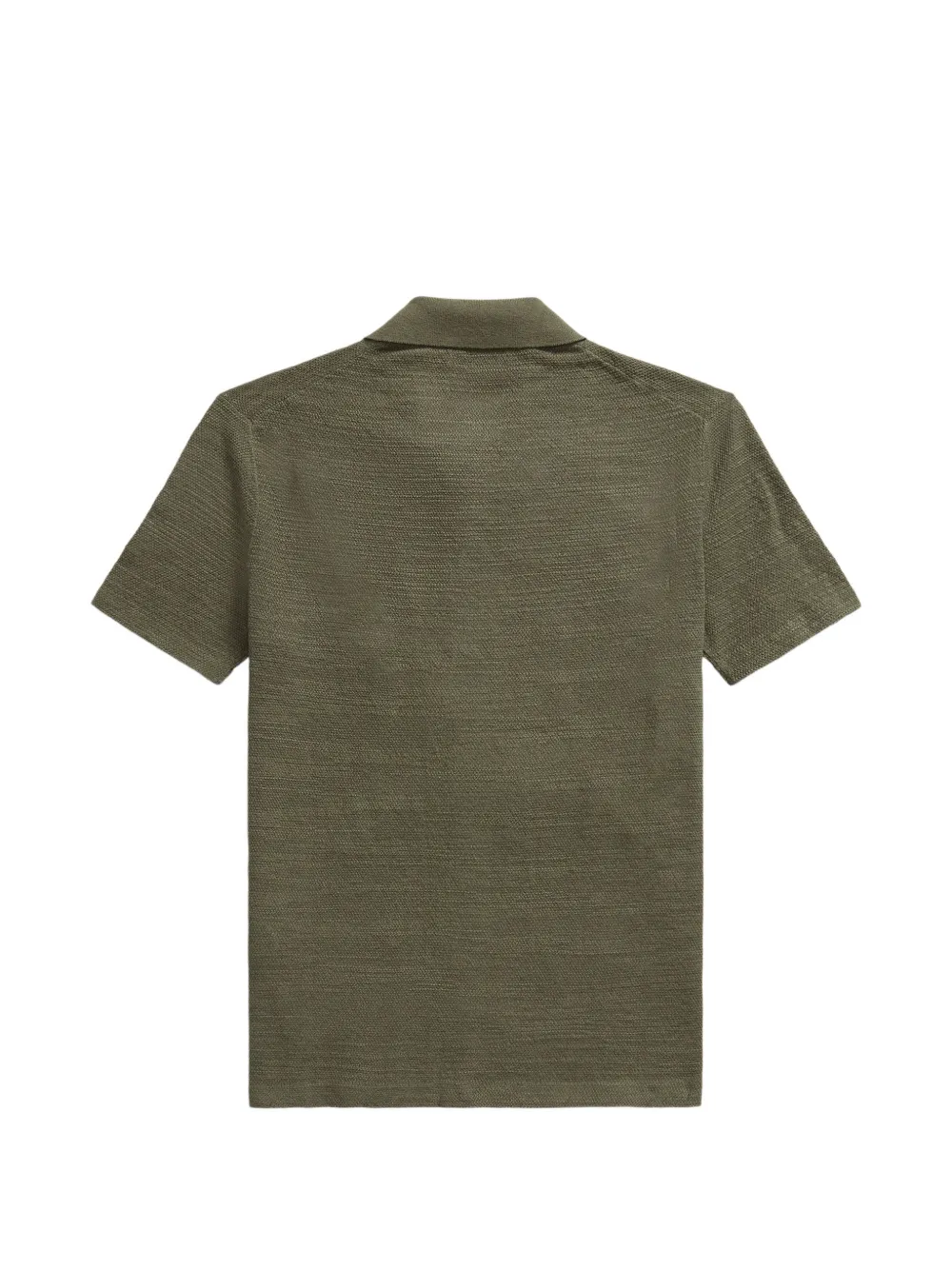 Polo Ralph Lauren logo-embroidered textured shirt Groen