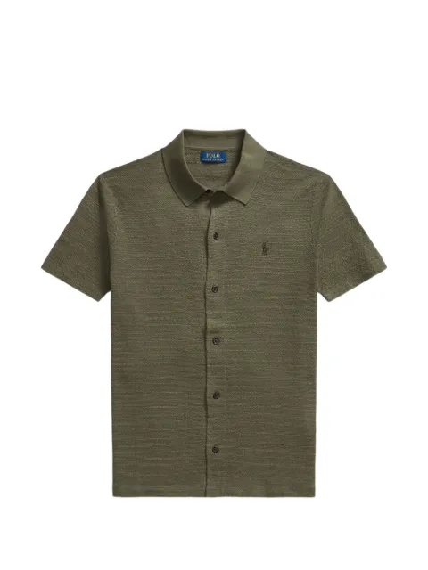 Polo Ralph Lauren logo-embroidered textured shirt