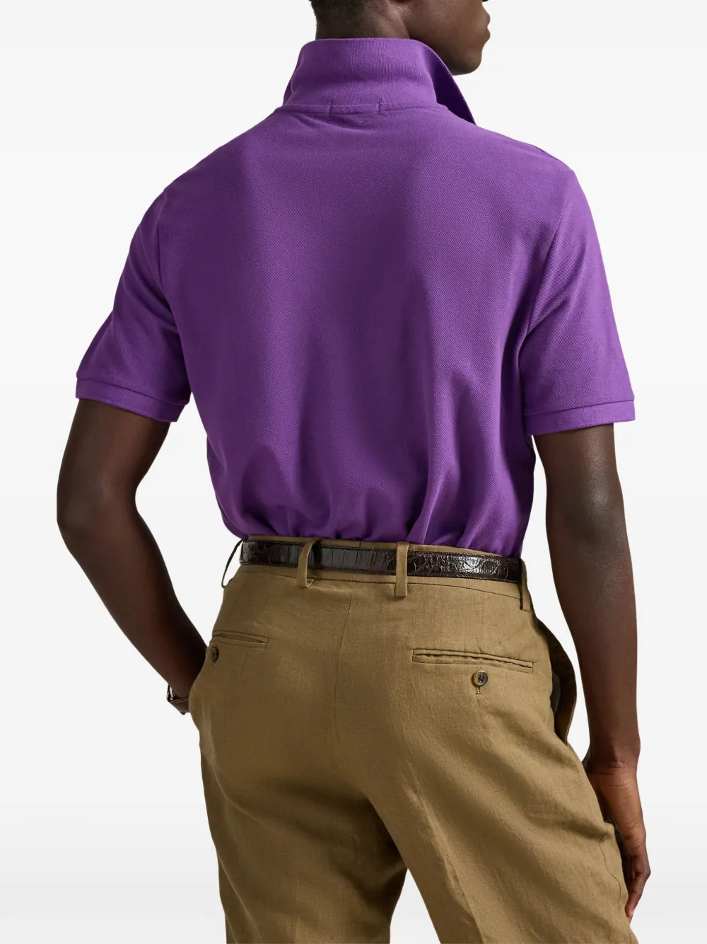 Polo Ralph Lauren logo-embroidered piqué polo shirt Paars