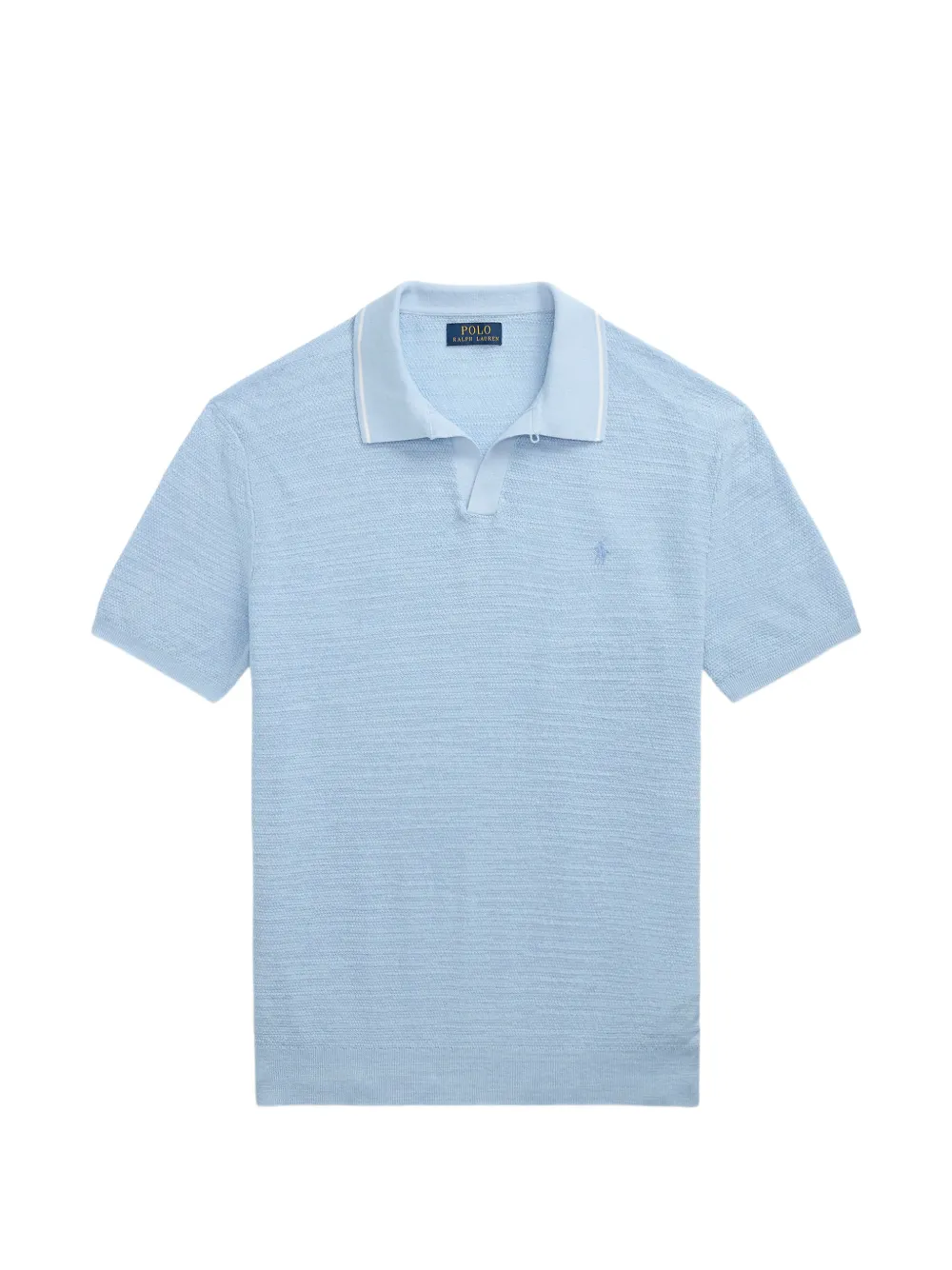 Polo Ralph Lauren textured-knit polo T-shirt Blauw