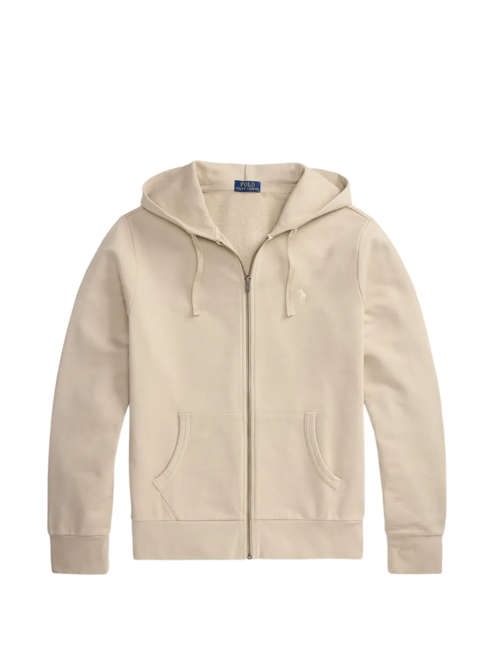 Polo Ralph Lauren zip-up logo-embroidered hoodie - Neutrals