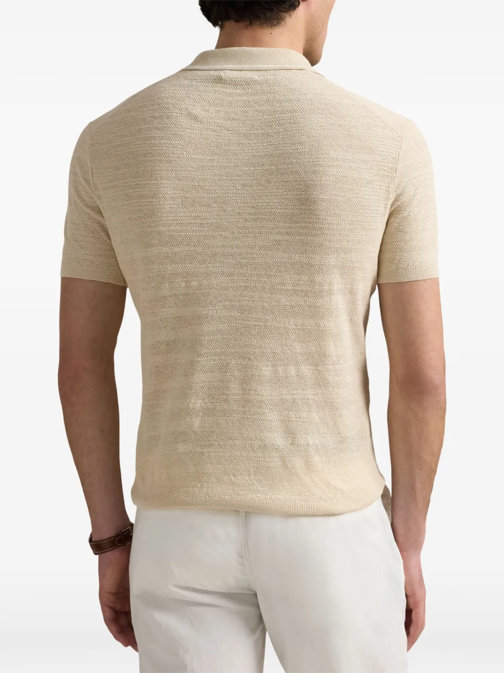 Polo Ralph Lauren logo-embroidered knit polo shirt Beige
