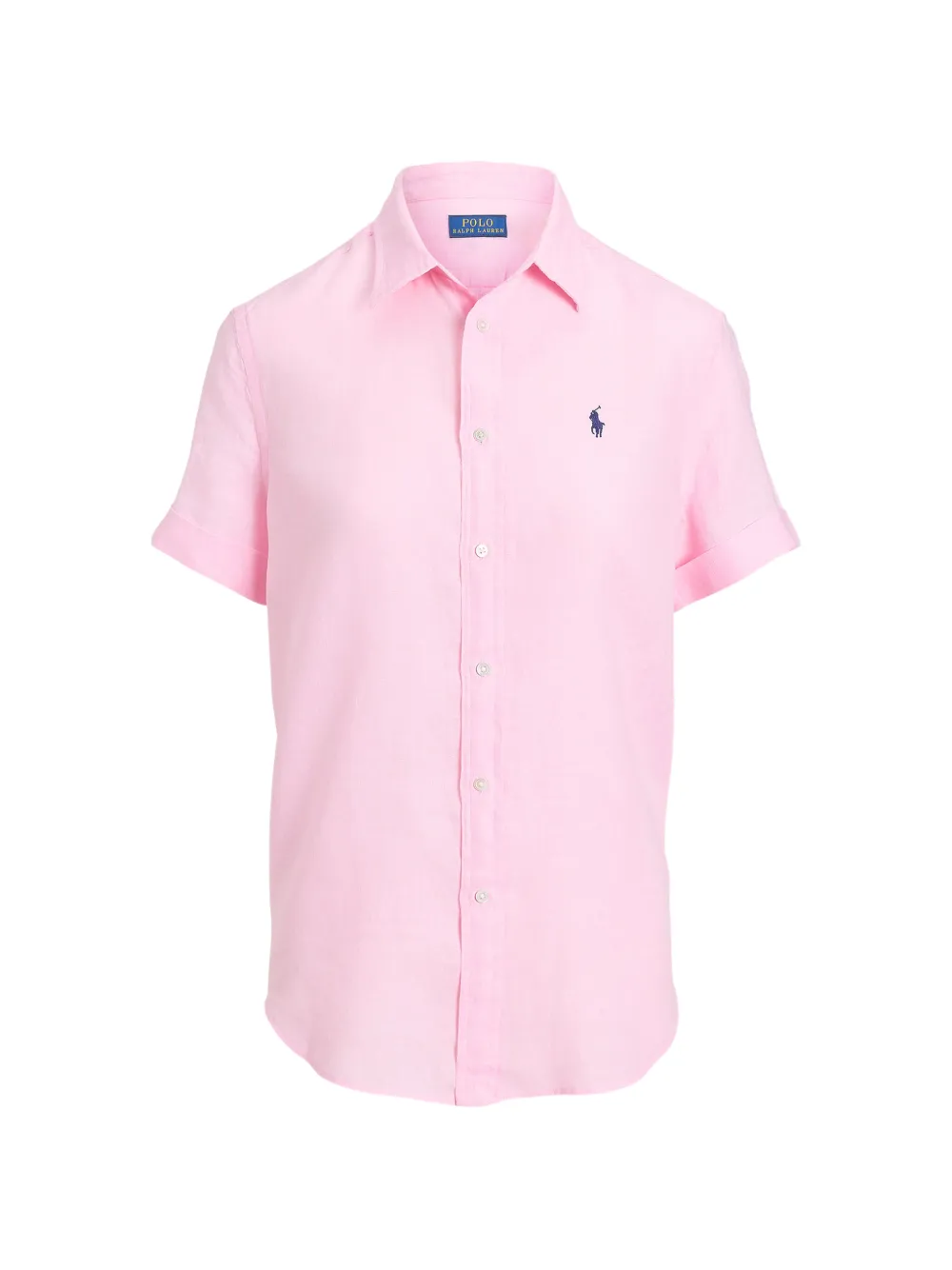 Polo Ralph Lauren Overhemd met geborduurd logo en korte mouwen Roze