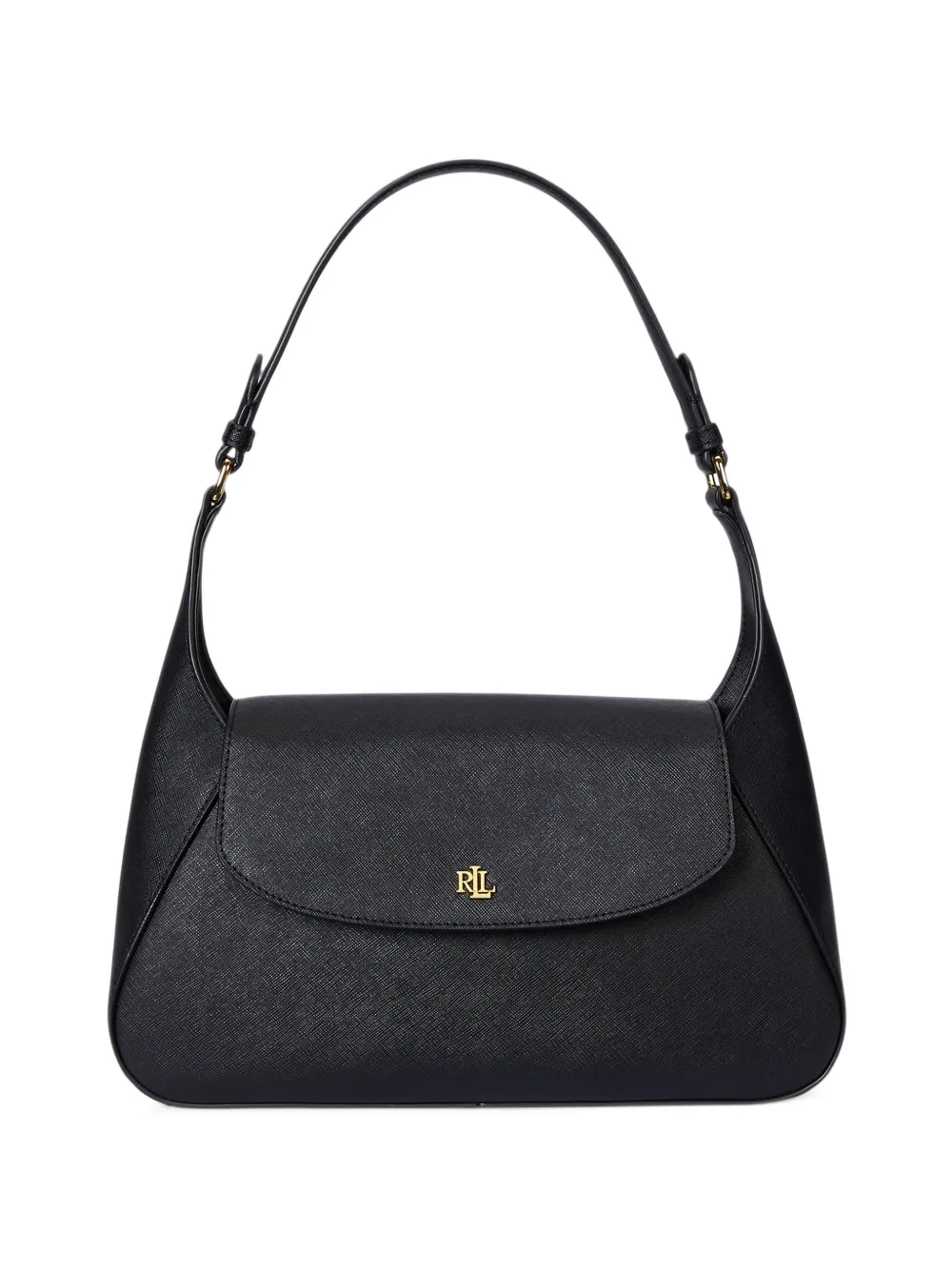 Lauren Ralph Lauren medium Schylar saffiano-leather shoulder bag - Black