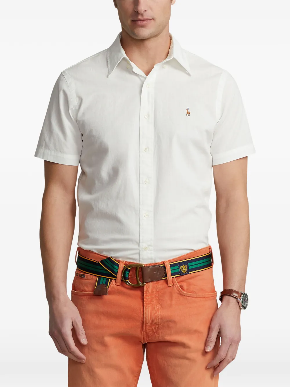 Polo Ralph Lauren button-down short-sleeve shirt Wit