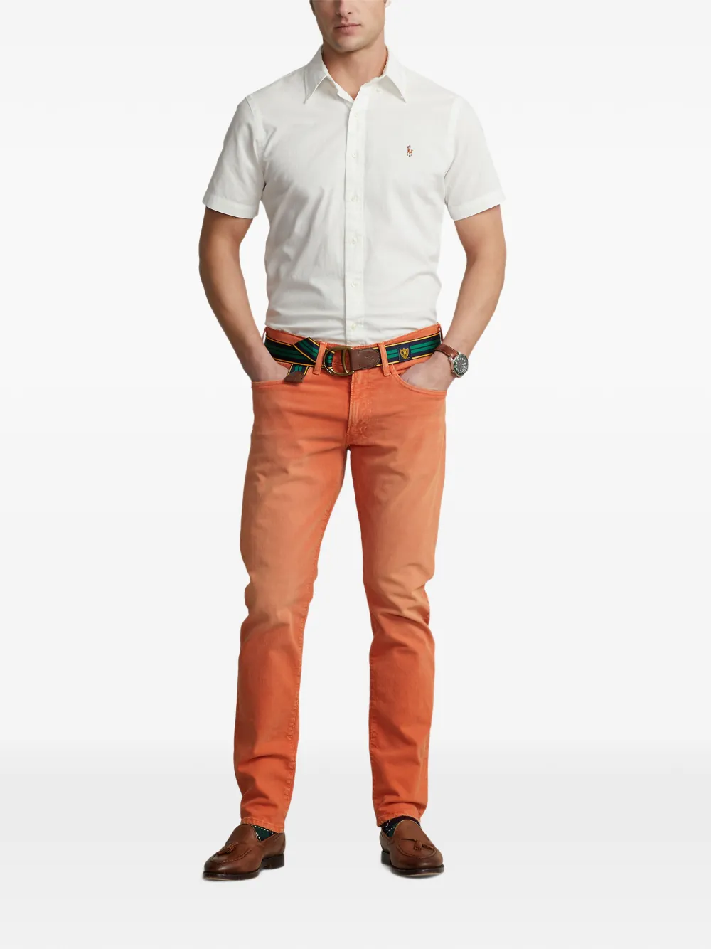 Polo Ralph Lauren button-down short-sleeve shirt Wit
