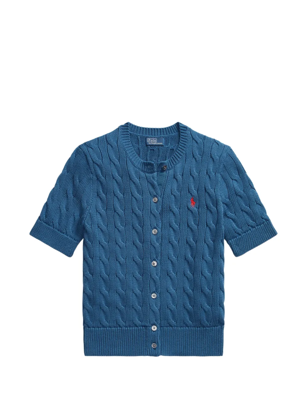Polo Ralph Lauren cable-knit short-sleeve cardigan - Blue