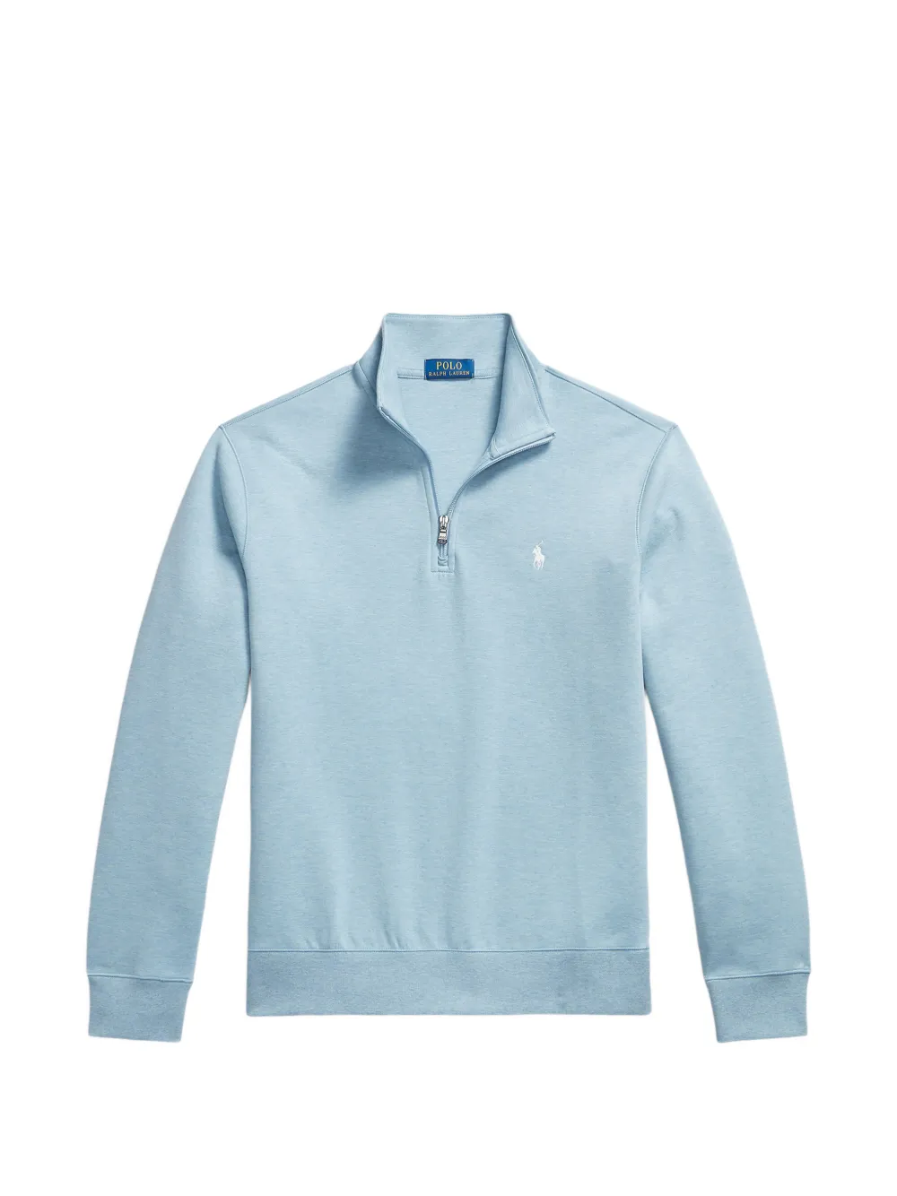 Polo Ralph Lauren quarter-zip embroidered-logo sweater - Blau
