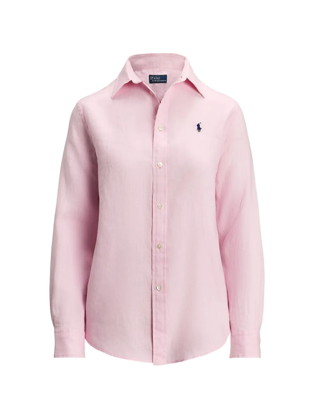 Polo Ralph Lauren logo-embroidered linen shirt - Rosa
