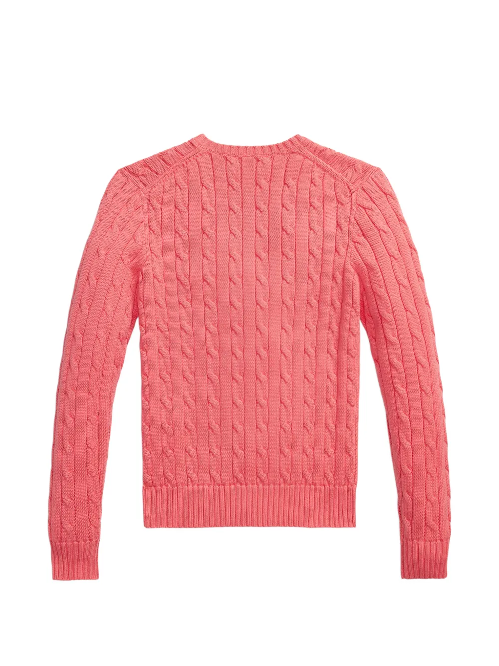 Polo Ralph Lauren cable-knit V-neck sweater Roze