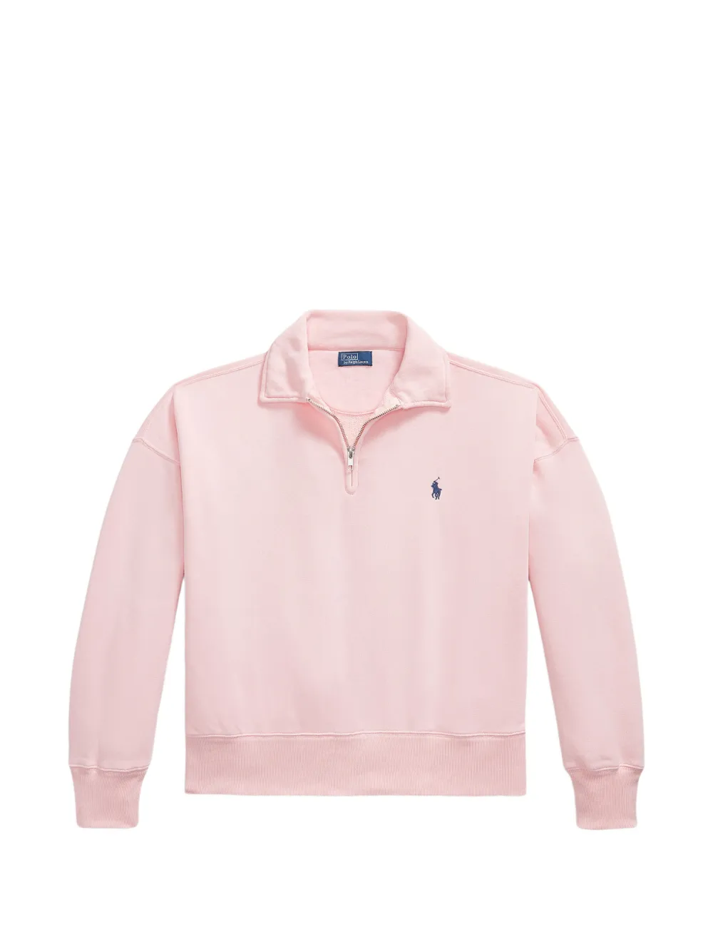 Polo Ralph Lauren quarter-zip logo-embroidered sweater - Rosa