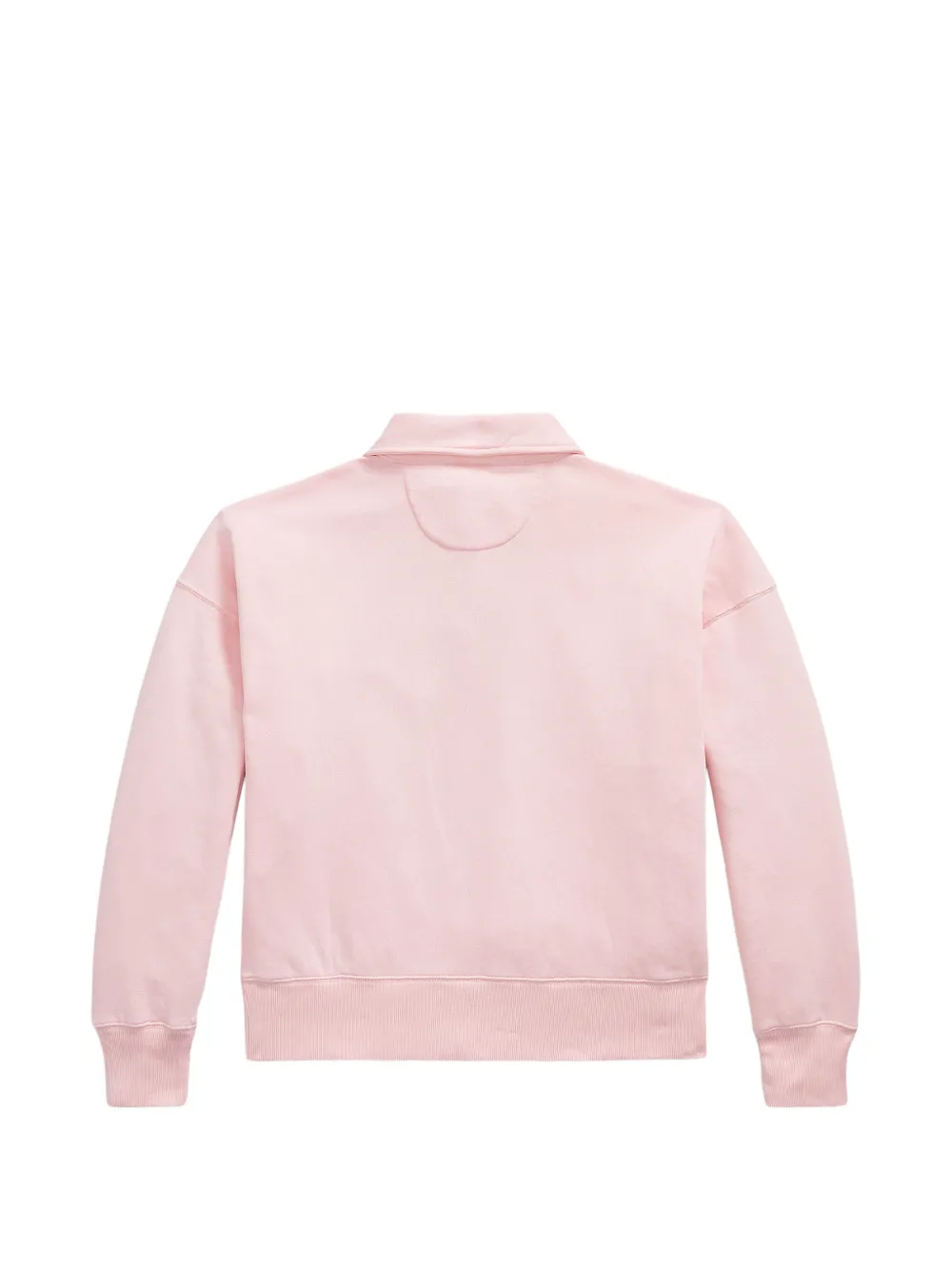 Polo Ralph Lauren quarter-zip logo-embroidered sweater Roze