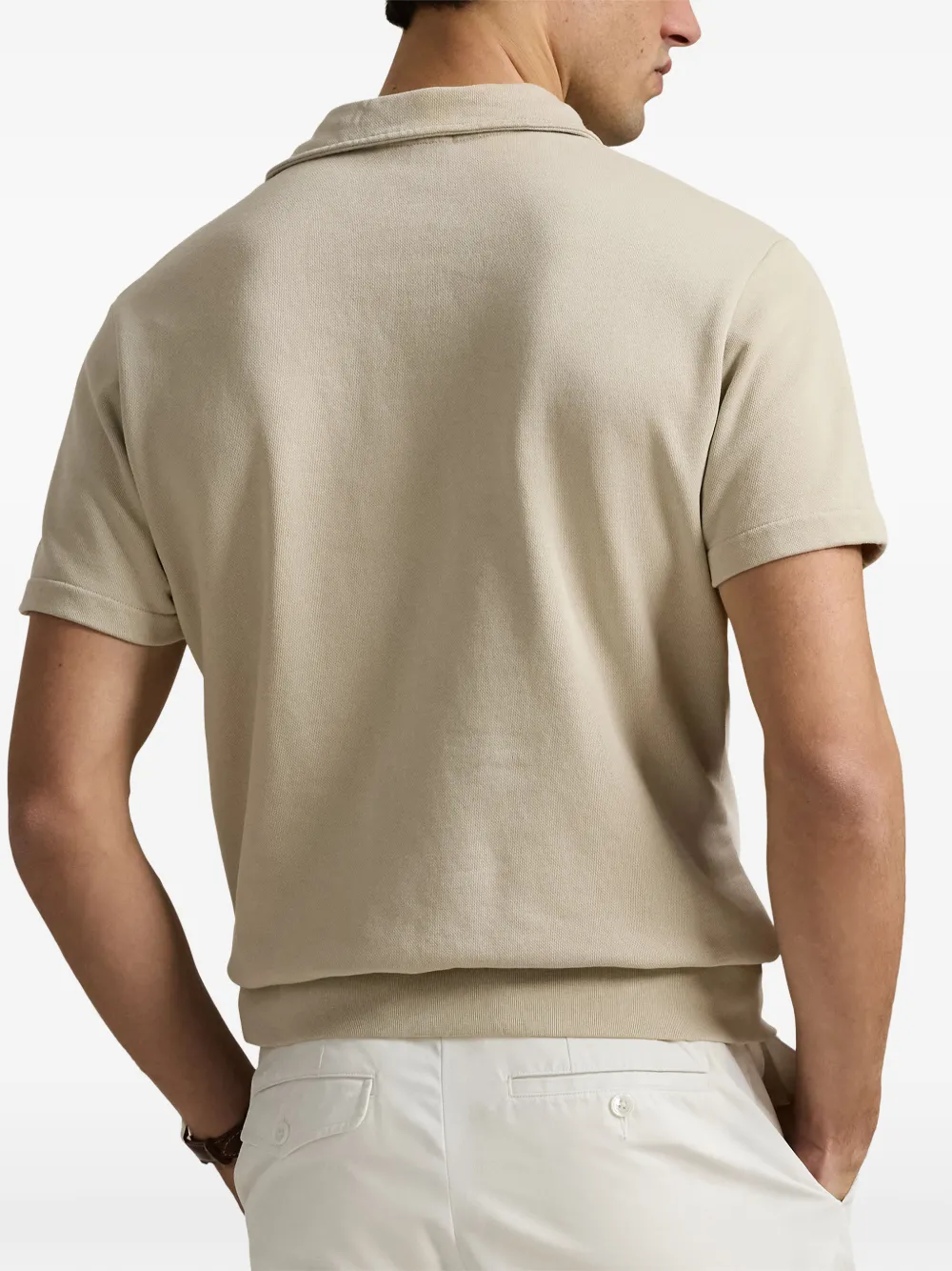 Polo Ralph Lauren logo-embroidered short-sleeve polo shirt Beige