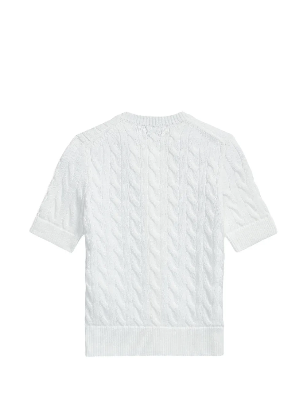 Polo Ralph Lauren cable-knit short-sleeve cardigan Wit