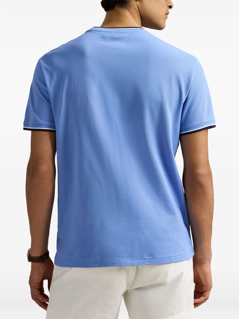 Polo Ralph Lauren logo-embroidered T-shirt Blauw