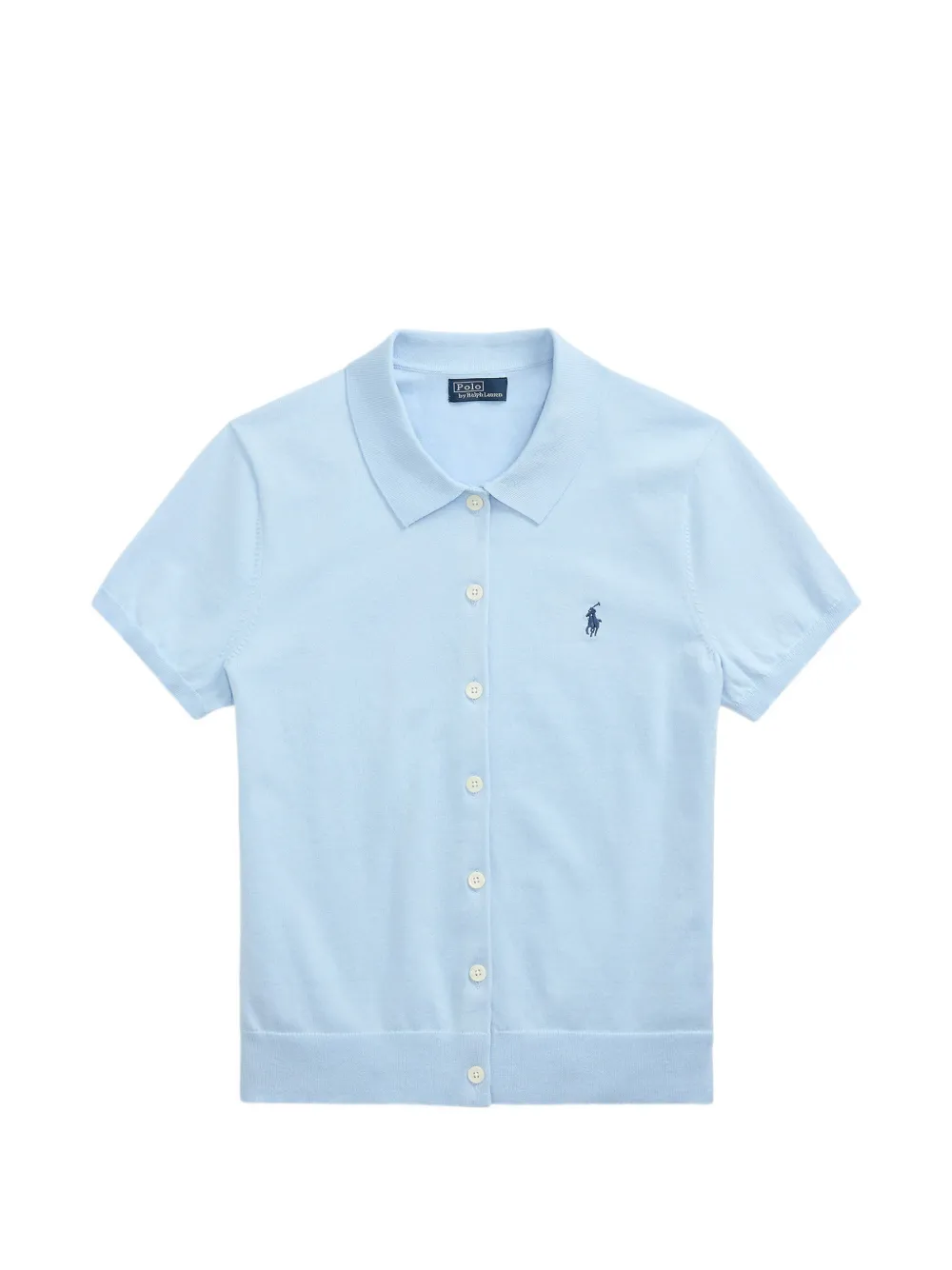 Polo Ralph Lauren logo-embroidered short-sleeve cardigan - Blue