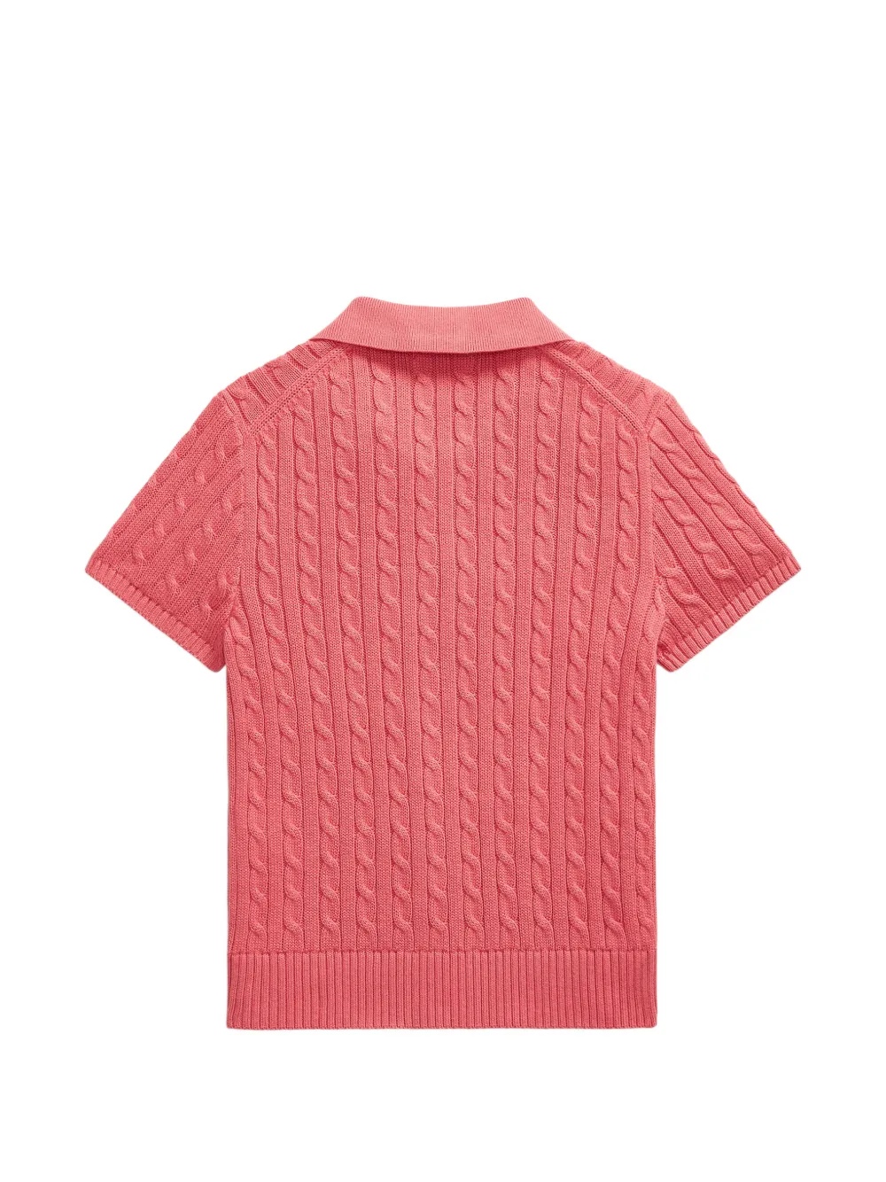 Polo Ralph Lauren cable-knit short-sleeve cardigan Roze