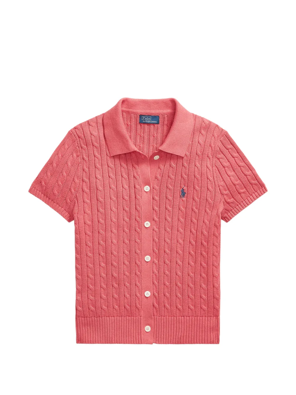 Polo Ralph Lauren cable-knit short-sleeve cardigan - Pink