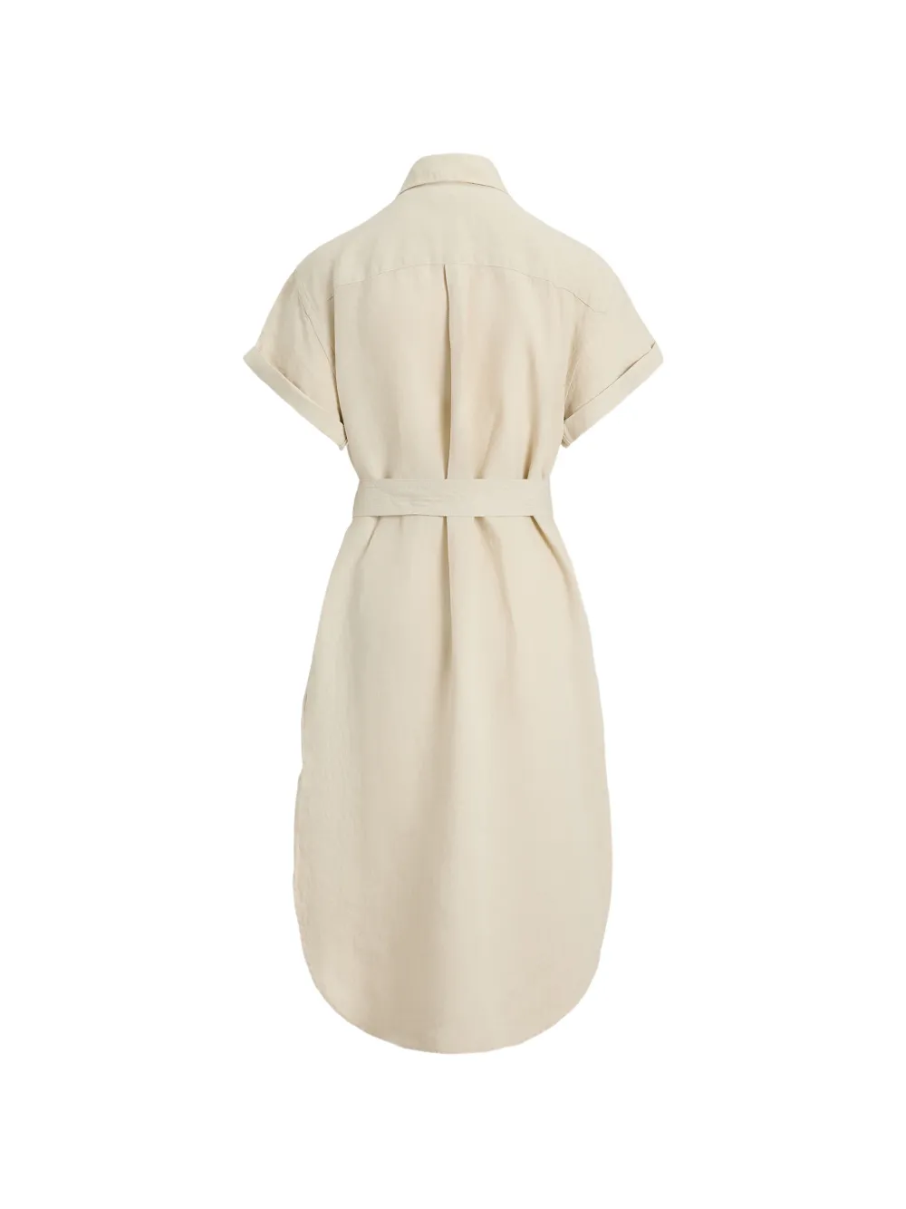 Polo Ralph Lauren belted shirt midi dress Beige