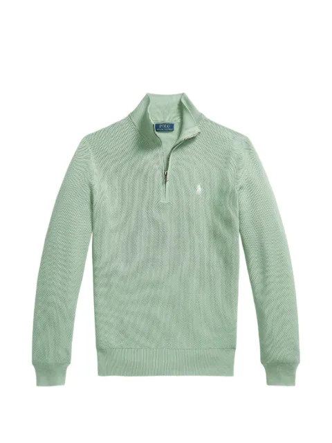 Polo Ralph Lauren quarter-zip waffle-knit sweater