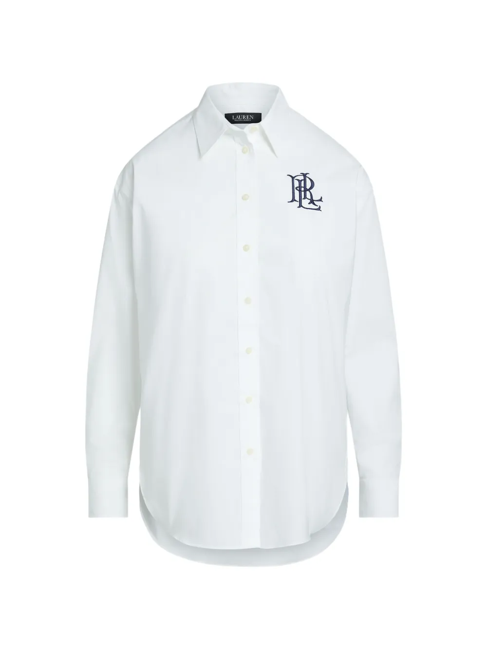 Lauren Ralph Lauren logo-embroidered button-down shirt - Weiß