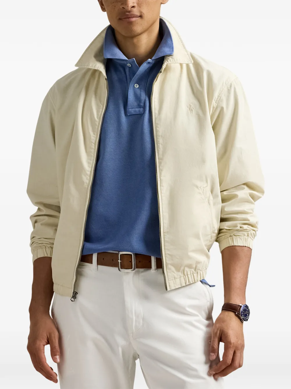 Polo Ralph Lauren Jack met geborduurd logo en rits Beige